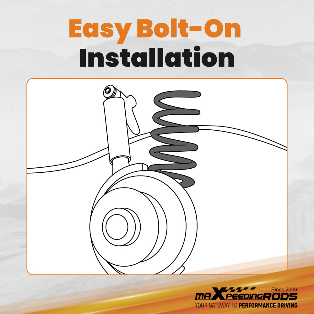 2 Lowering Springs Front Kit compatible for Dodge RAM 1500 2WD V8 Standard Cab 2009-2022